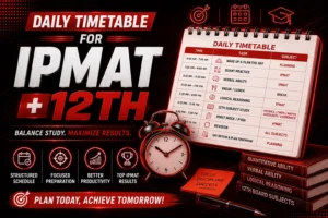 Daily Timetable for IPMAT + 12th